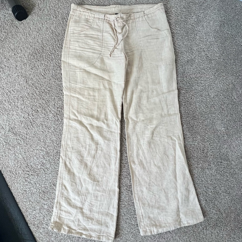Women’s Linen Beige Pants